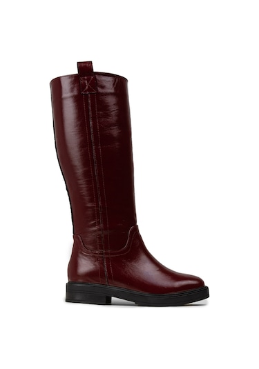 Deery Kadın Hakiki Rugan Bordo Çizme - M2135zbrdc01 Bordo