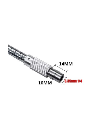 Qingmipy 300mm Esnek Vidalama Uzantısı, Elektrikli Matkap Ve Tornavida İçin Çok Amaçlı 1/4" Hex Shaft Metal Bağlantı Kolu - Dar Alanlar İçin Uygun