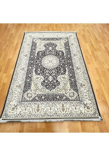 Vintage Saray Motifli 160 X 230 Cm Dijital Baskı Halı Mavi