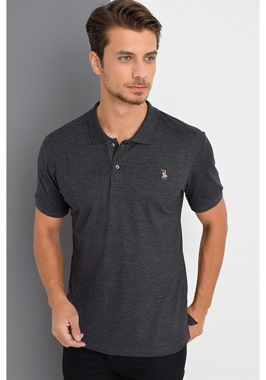 T8561 Dewberry Erkek Tshırt-antrasit Antrasit