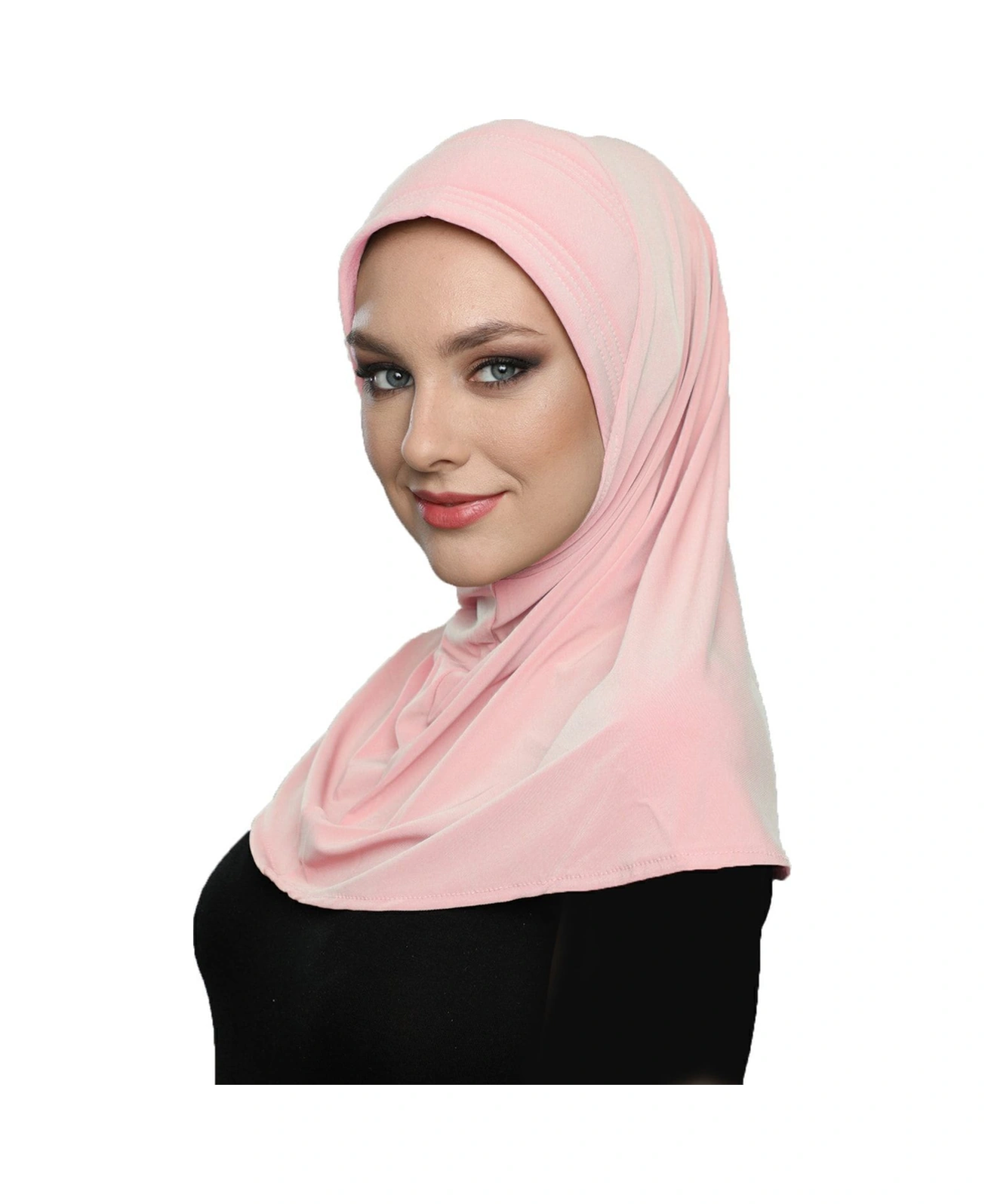 Takmatik Sade Pudra Hazır Türban Tesettür Havuz Bonesi Namaz Örtüsü Pudra