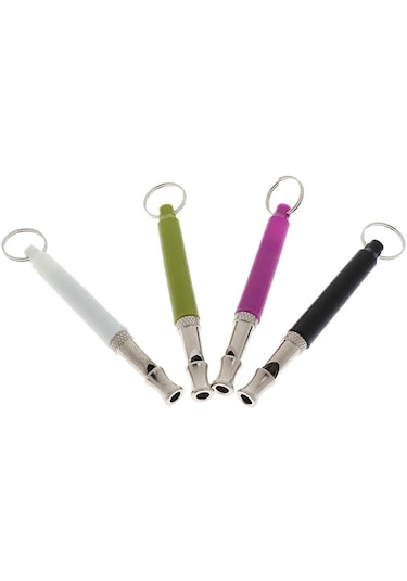 Homyl 2 Adet Evcil Köpek Ultrasonik Eğitim Islık Siyah