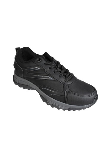 Kinetix Erkek Siyah Gri Cilt Trekıng Termo Taban Soğuya Dayanıklı Outdoor Ayakkabı 001