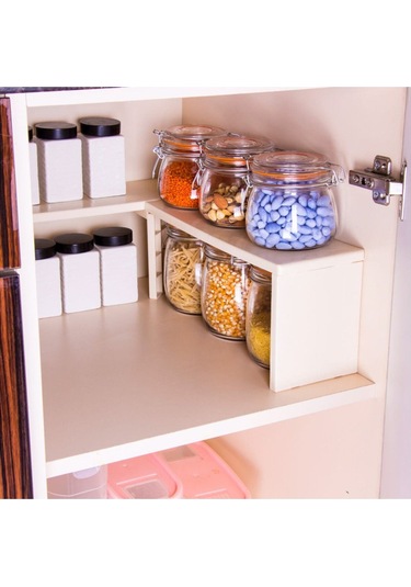 Mutfak Dolabı Düzenleyici-2 Adet-dresser Organizer Krem