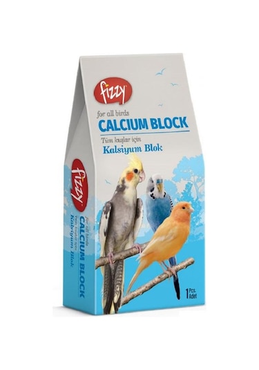 Fizzy Kuşlar için Kalsiyum Blok Gaga Taşı 1 Adet