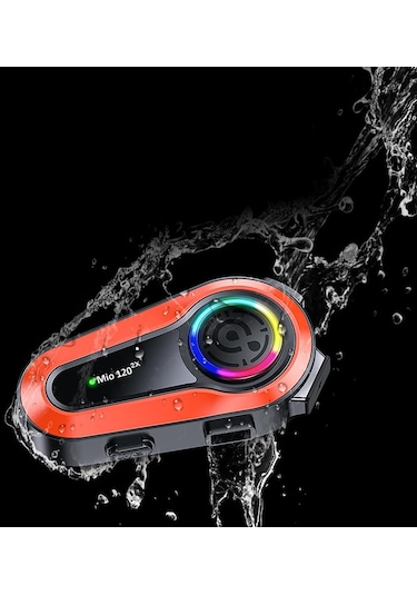 Mioji Mio 120 2x RGB 1000 MAh IPX6 Kask Intercom Motosiklet Bluetooth Kulaklık