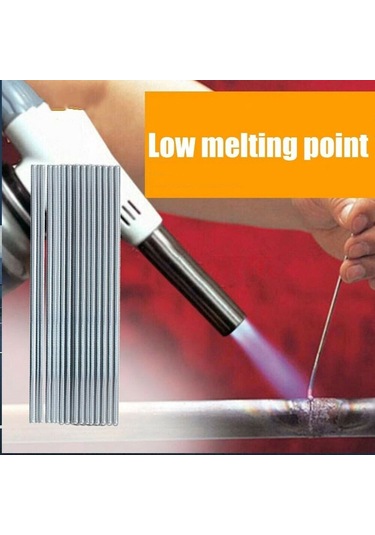 Hombey 10 Adet Alüminyum Kaynak Teli - Dürtümsüz, Dayanıklı Ve Yüksek Konduktif - 33cm X 1.6mm Saf Alüminyum İçin Sert Çekirdekli Kaynak Malzemesi