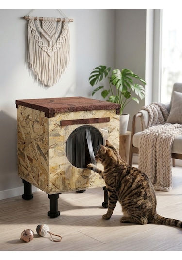 Osb Kedi Evi Kedi Yuvası Dış Mekan Su Geçirmez