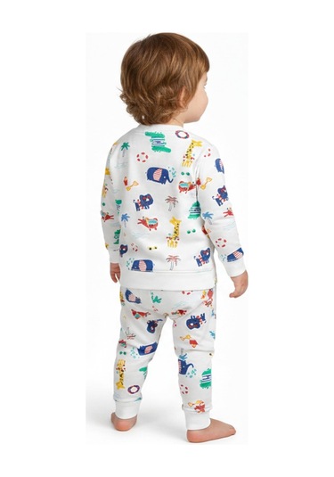 Baglan Erkek Çocuk Baskılı Pijama Takım Bgl-st05259 Krem