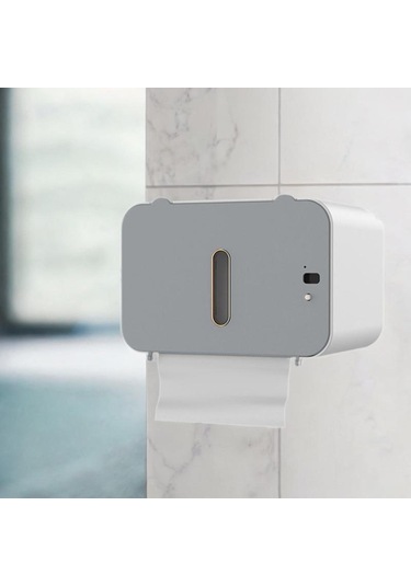 Suntek Tuvalet Kağıdı Tutucu Duvara Montaj Rulo Mutfak Gri