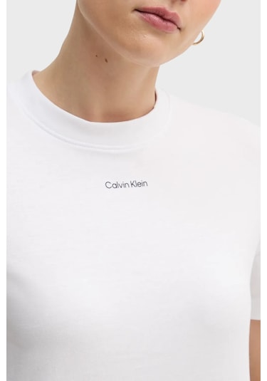 Calvin Klein Bayan T Shirt Lv147c857g Yaa Beyaz BEYAZ