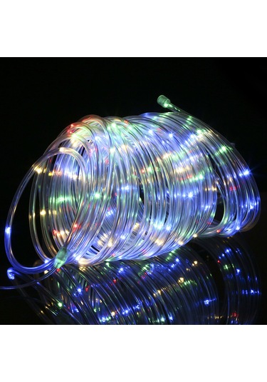 Ximistore9 Ip65 Su Geçirmez 100 Led Güneş Enerjili Halı Işığı, 8 Işık Efekti, 7.2w, 600mah Şarj Edilebilir Pil, Renkli Dekoratif