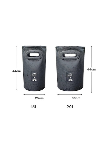 Dancemonkey Kamp Piknik Balık Tutma Kovası 15l, Katlanır Altın