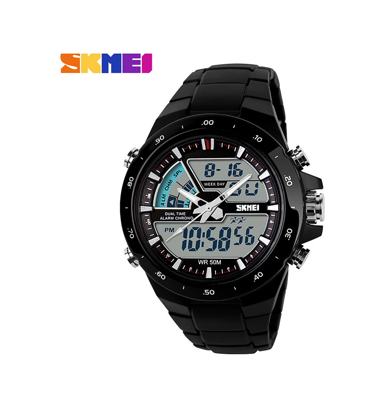 Xindoker Moda Spor Elektronik Saat - Su Geçirmez, Dayanıklı Tasarım, Unikal Stiliyle Her Zaman Öne Çıkar - Altın Siyah Çerçeve Çok Renkli