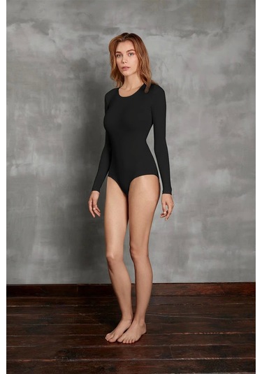 Kadın Uzun Kol %96 Viloft Termal Body Siyah 12453 Siyah