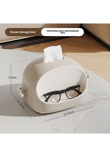 Yıldızlararası Gri - Elektroliz Kaplamalı Çift Saplı Kağıt Kutu, Ev Oturma Odası Sehpası İçin Uygun, Sevimli, Sade Ve Lüks A