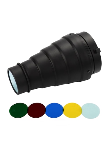 Gdx Sn-01 120mm Çaplı Petekli Snoot Bowens Adaptörlü Stüdyo Flaş