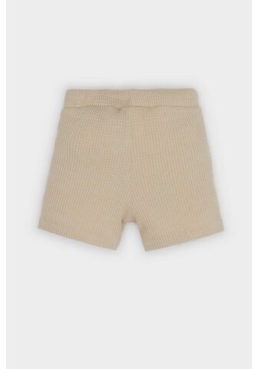 DeFacto Erkek Bebek Beli Lastikli Waffle Şort C2221A525SMBG106 Bej