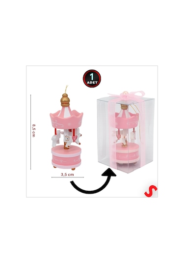 Kutulu Mini Atlı Karınca, 8,5cm X 3,5cm - Pembe