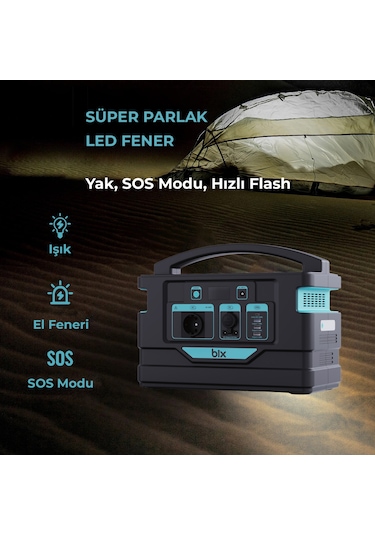 Bix 300000mah 1110wh 1000w Ac Priz 3 Usb-a 100w Type-c Power Stat