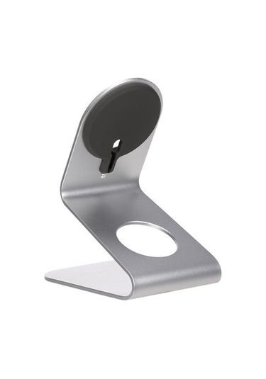 Novahub İphone Uyumlu 12 İçin Kaymaz Alüminyum Şarj Standı - Dikey Kablosuz Şarj Aleti