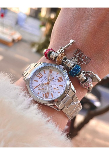 Ferrucci Fr027013 Çelik Fonksiyonlu Kadın Kol Saati+bilekllik