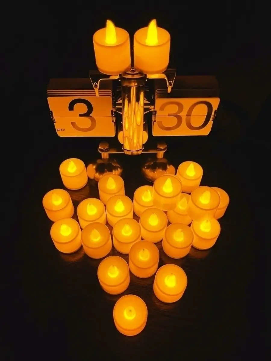 Lublu Darit' Led Mum Seti 24 Adet, Bataryalı Yanıp Sönen 18364130 Beyaz