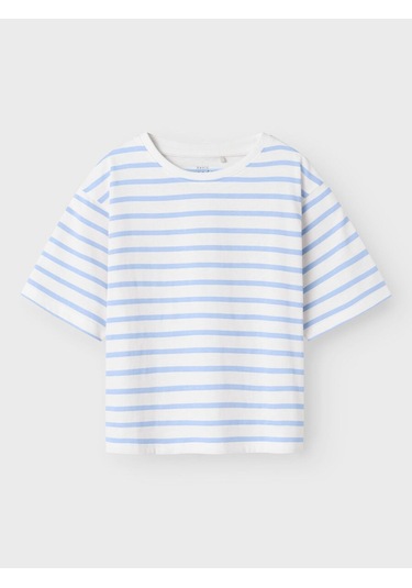 Name It Nkfvitanni Ss Short Rlx Top Unisex Çocuk T-shirt 13241646 Mavi
