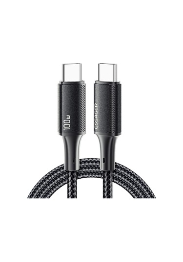 Essager 3 Metre Pd 100w Süper Hızlı Type C To Type C Şarj Data Kablosu, E-marker Çipli Akıllı Şarj Kablosu