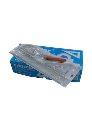 Yıldızlar 019 Çizim Takımı Pergelli 30 CM Şeffaf
