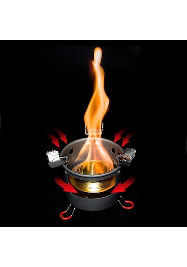 Geeksen Kamp Açık Hava Spirit Alkol Brülörü Kamp Ocağı Alkol Ocağı Braket Destek Seti Kamp Sobası Çok Renkli