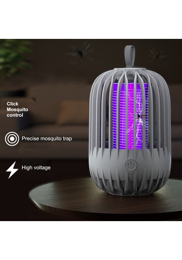 Reedark 1200mah Pil Li-polyli Çift Fonksiyonlu Led Aydınlatma Ve 365nm Mor Işık İle Elektrikli Komine İle Moskito Öldürücü - Pembe