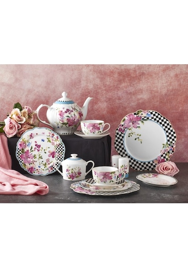 Aryıldız AR51050 30 Parça Porselen Kahvaltı Takımı Çok Renkli