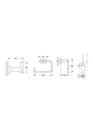 Grohe Eurocube 3'lü Aksesuar Seti