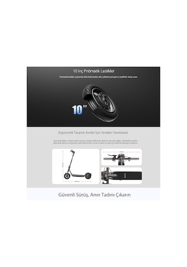 V25i Pro 2 Elektrikli Scooter - Amortisörlü 25 Km Menzil 600w