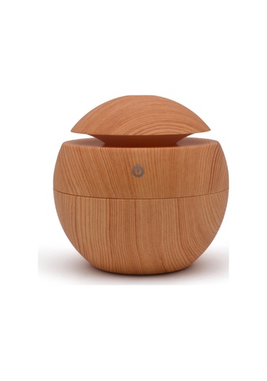 Vkemall 130ml Usb Nemlendirici Aromaterapi Makinesi 7 Renk Led Işıklı Odun Desenli Ev Ofis Odası Kullanıma Uygun