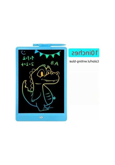 Trendooze Gençler İçin Gaojunshop01 Blue 10 Inç Renkli Eğitici Tablet Yeniden Kullanılabilir Pil İle Mavi Mavi
