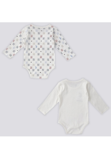 U.S. Polo Assn. U.s. Polo Assn Krem Uzun Kol Bebek Body Zıbın 5274-41633 Krem