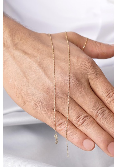 14 Ayar Altın Singapur Zincir Erkek Kolye 0.75 Mm Beyaz Altın