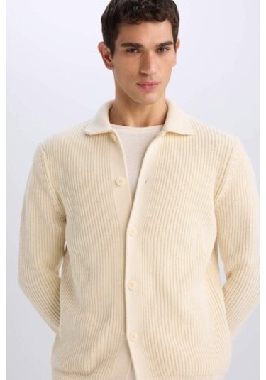 DeFacto Standart Fit Polo Yaka Düğmeli Triko Hırka E8397AX24CWER139