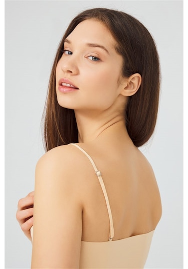 Ayarlanabilir İnce Askılı Lazer Kesim Crop Büstiyer 3'lü Paket-3 Renkli-7