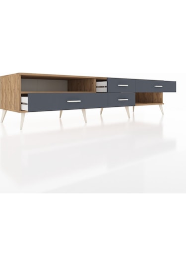 Kronos Tv Ünitesi Tek Raflı 4 Çekmeceli 220x59x51 Çam-çam/antrasit Atlas Çam/antrasıt - Atlas Çam Kronos Tv Ünitesi Tek Raflı 4 Çekmeceli 220x59x51 Çam-çam/antrasit Atlas Çam/antrasıt - Atlas Çam