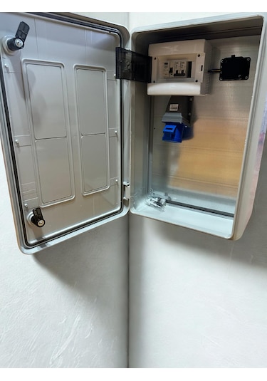 7 Kw 60 40 20 Cm 3/32 Kombinasyon Panosu Kutusu Seyyar Taşınabilir Elektrikli Araç Şarj Cihazı İstasyonu Tesla Mavi Adaptör Uyumlu 7,4 KW