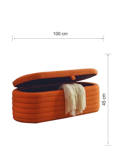 Most Hallow Kapitoneli Sandıklı Bench 08 Tarçın Bukle Kumaş Evin