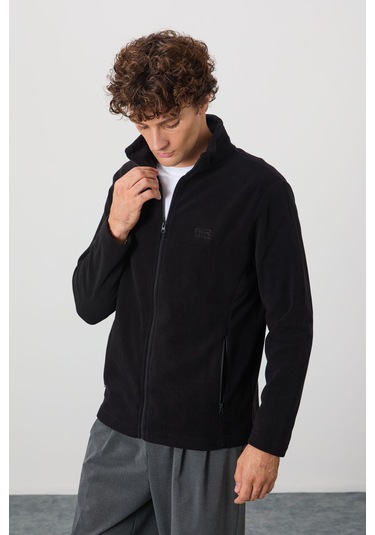 Tommy Life Hardy Siyah Standart Kalıp Polar Erkek Sweatshirt - 88299 Siyah