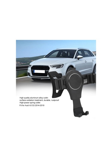 Lemestar Audi A3 S3 2014-2019 İçin Alüminyum Araç Telefon Tutucu - Kütleçekme Otomatik Klem, 4.0-6.0 İnç Uyumlu, Kaymazsız Ve Çizik Koruyucu Diğer