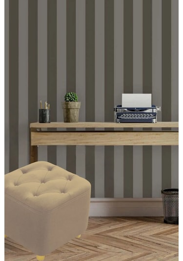 Most Hallow Kapitoneli Kare Puf 08 Kahverengi Kadife Kumaş Evini