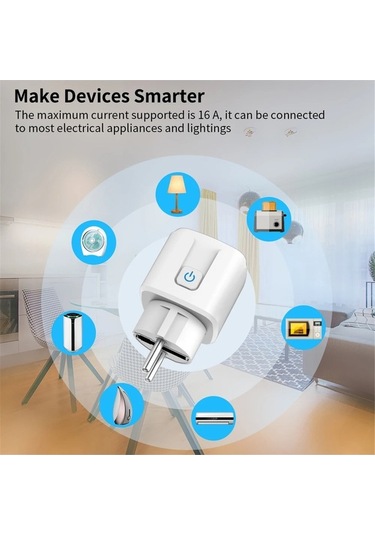 Ulzyvf Wifi Akıllı Soket 16a/20a, Cep Telefonu Zamanlama, Uzaktan Kumandalı Akıllı Ev Soketi
