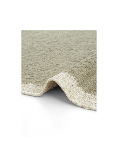 Cool Halı Wool 01 Natural Yün Halı Jüt Halı Yolluk El Dokuma Jüt Kilim Hasır Halı Bohem El Halısı Otantik Halı Haki - Krem