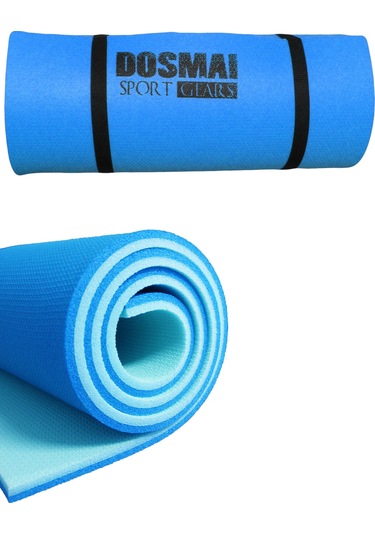 16 Mm Taşıma Askılı Çift Taraflı Iki Renk Kamp Pilates Minderi M Mavi